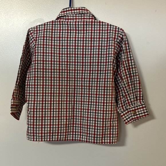 Boys vintage checkered button up collared top - Picture 10 of 12